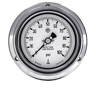 0-6000 psi NOS McDaniel Controls 1-1/2” Dial Pressure Gauge 7/16” SAE Back Conn 