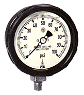 Liquid filled gauge dampens pulsation and vibration