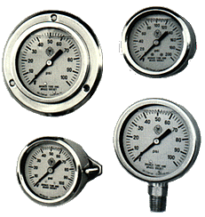 Series 6 utility gauge for pulsating pressure